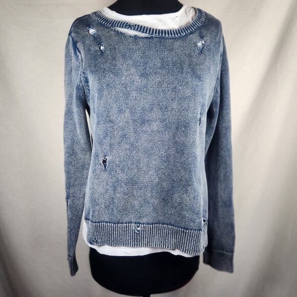 NWT 100% Cotton 100% Cool Generation Love Small 2 Piece Sweater/Tee Grunge Combo - Picture 1 of 10